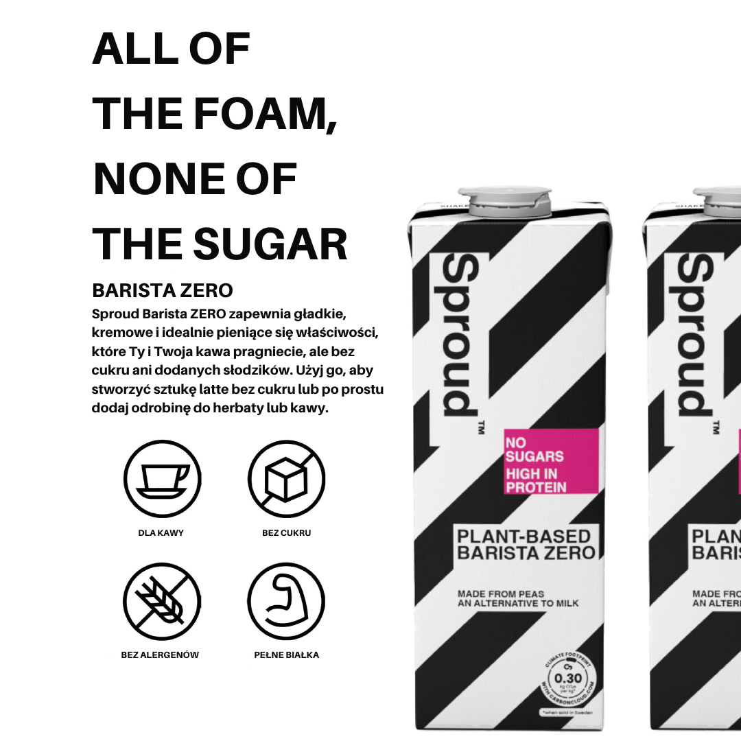 Sproud Barista Zero napój roślinny z żółtego grochu 6 x 1L