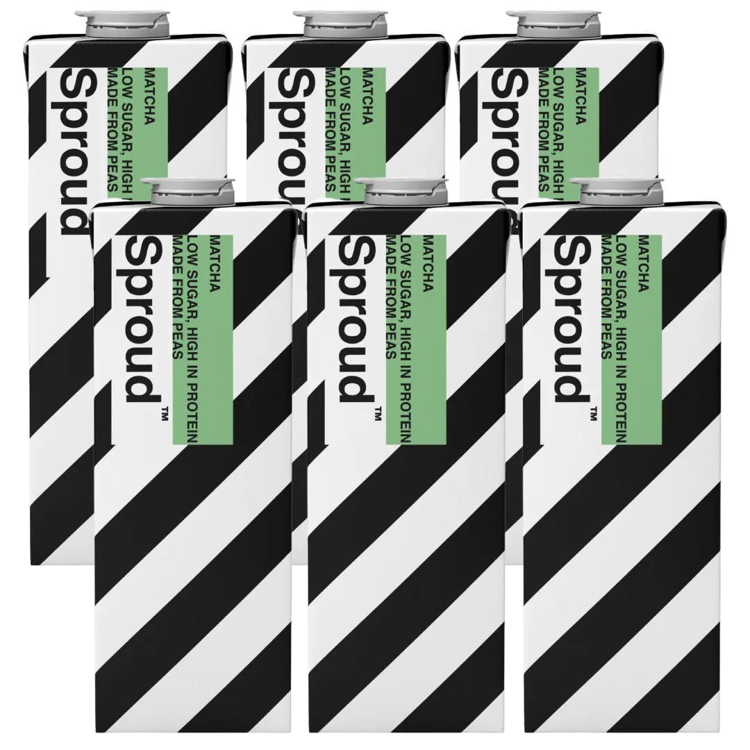 opakowania nopoju roślinnego z grochu sproud matcha