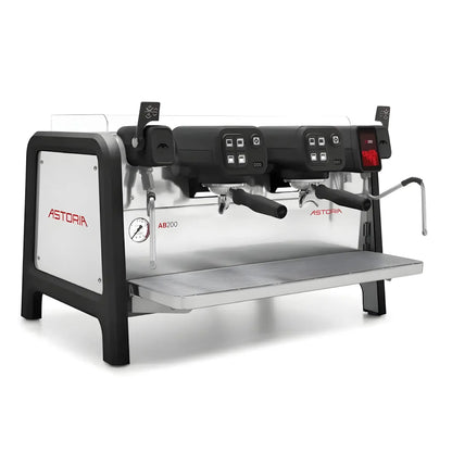 Astoria AB200 profesjonalny ekspres do kawy 2-grupowy biało-czarny z dyszą pary i panelem sterowania