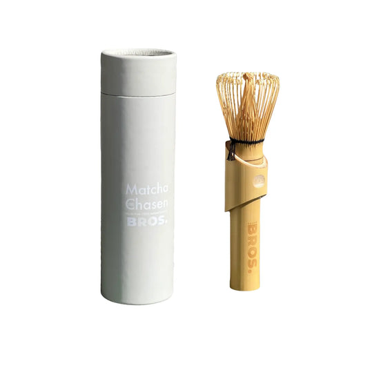 BROS Matcha Chasen – bambusowa trzepaczka do matchy z etui, akcesoria do przygotowania japońskiej herbaty matcha