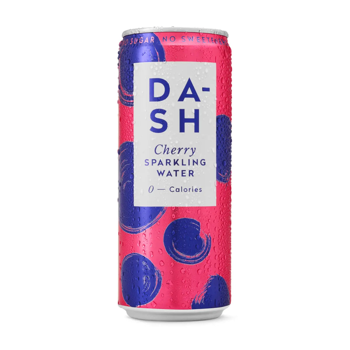 DASH Sparkling Water Cherry – gazowany napój wiśniowy bez cukru, puszka 330 ml, woda smakowa z naturalnym aromatem wiśni