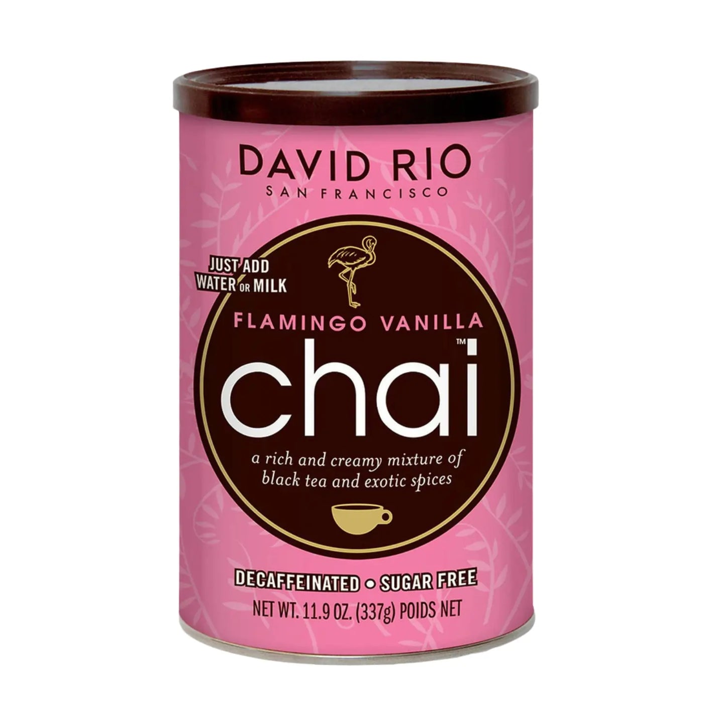 David Rio Flamingo Vanilla Chai 337 g – bezkofeinowa i bezcukrowa czarna herbata chai z wanilią i aromatycznymi przyprawami