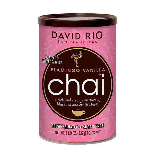 David Rio Flamingo Vanilla Chai 337 g – bezkofeinowa i bezcukrowa czarna herbata chai z wanilią i aromatycznymi przyprawami