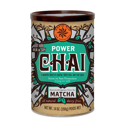 David Rio Power Chai Matcha 398 g – napój chai z japońską matchą, czarną herbatą i przyprawami w ozdobnej puszce
