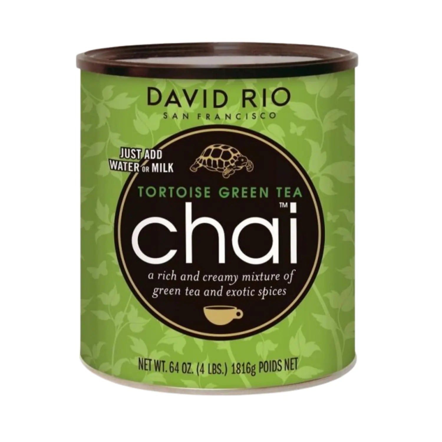 David Rio Tortoise Green Tea Chai – mieszanka chai z zieloną herbatą i przyprawami, puszka 1816 g