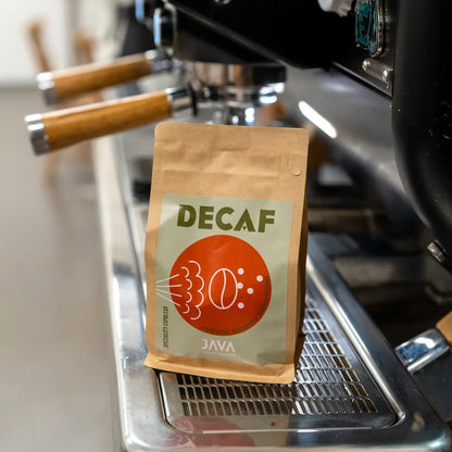 JAVA Coffee decaf Ethiopia brązowe opakowanie kawa bezkofeinowa specialty na ekspresie w kawiarni B2B