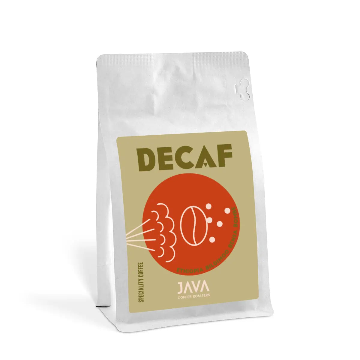 Kawa bezkofeinowa Decaf Ethiopia Bildimoo Bensa Bombe 250 g – opakowanie JAVA Coffee Roasters, specialty coffee