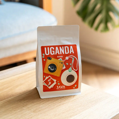Kawa Uganda Bugisu JAVA Coffee Roasters – opakowanie kawy ziarnistej arabica z Ugandy, idealna do espresso i przelewu w gastronomii