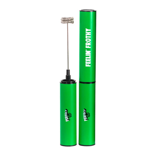 PerfectTed elektryczny spieniacz do matchy w kolorze zielonym – ręczny mikser do przygotowania matcha latte i napojów mlecznych