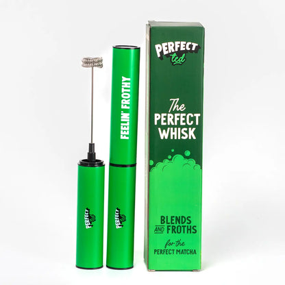 PerfectTed elektryczny spieniacz do matchy z opakowaniem – ręczny mikser do spieniania matchy, latte i napojów mlecznych