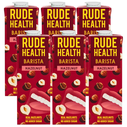 Napój roślinny Rude Health Barista Hazelnut 1 l – kilka opakowań, orzechowa alternatywa mleka do kawy