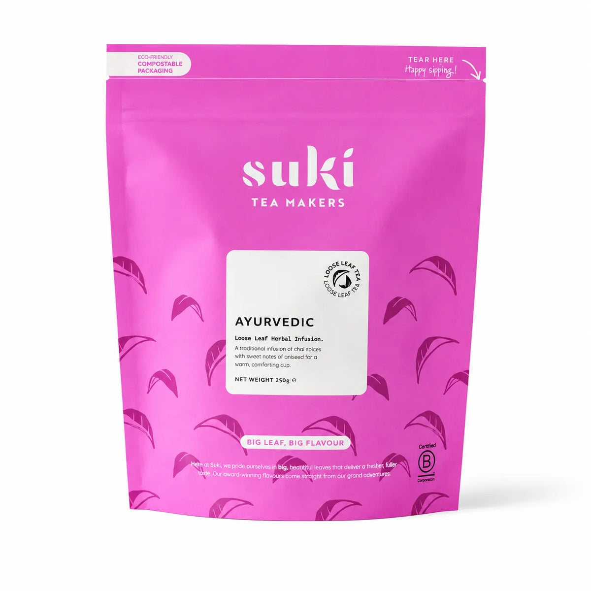 Suki Tea Ayurvedic 250 g – ajurwedyjska herbata liściasta z przyprawami chai dla kawiarni i gastronomii