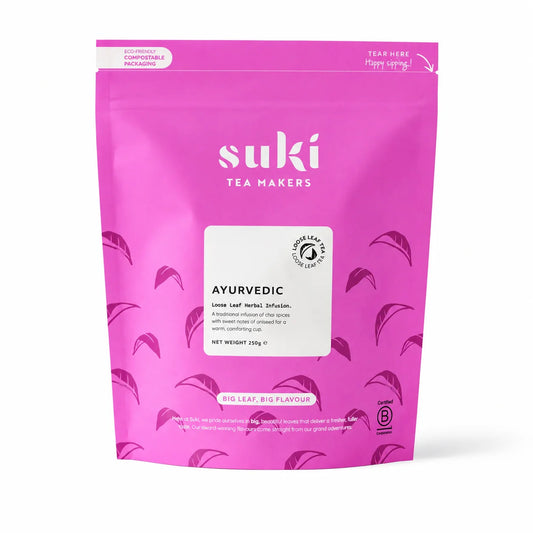 Suki Tea Ayurvedic 250 g – ajurwedyjska herbata liściasta z przyprawami chai dla kawiarni i gastronomii