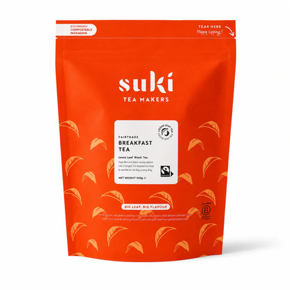Suki Tea Breakfast Tea Fairtrade 500 g – liściasta czarna herbata śniadaniowa dla gastronomii