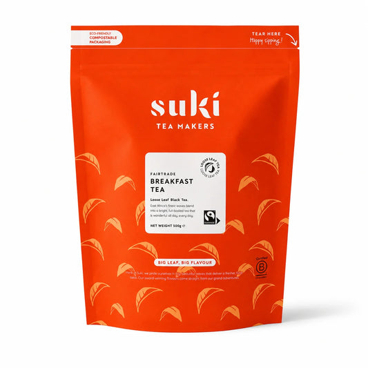 Suki Tea Breakfast Tea Fairtrade 500 g – liściasta czarna herbata śniadaniowa dla gastronomii