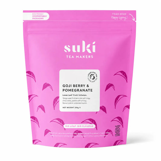Suki Tea Goji Berry & Pomegranate 250 g – herbata owocowa liściasta z jagodami goji i granatem dla gastronomii