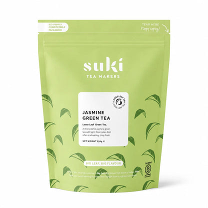 Suki Tea Jasmine Green Tea 250 g – liściasta zielona herbata jaśminowa dla gastronomii