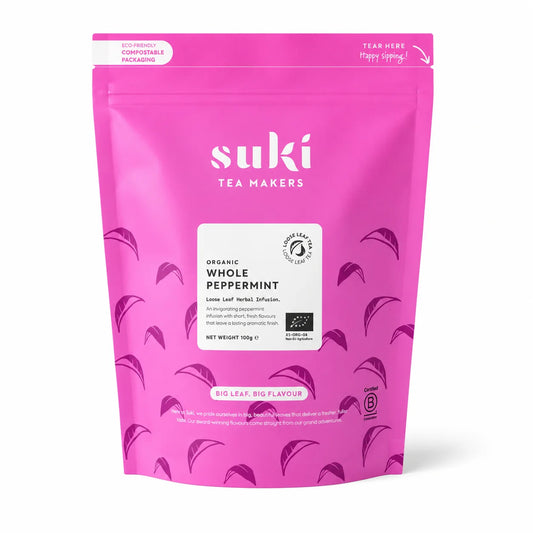 Suki Tea Organic Whole Peppermint 100 g – organiczna liściasta mięta pieprzowa dla gastronomii