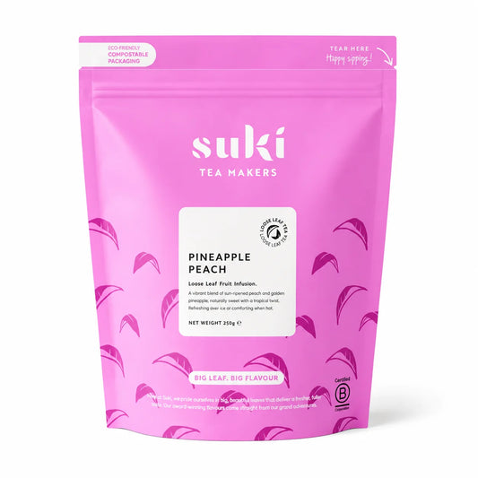 Suki Tea Pineapple Peach 250 g – liściasta herbata owocowa z ananasem i brzoskwinią dla gastronomii