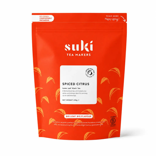 Suki Tea Spiced Citrus 250 g – liściasta czarna herbata z pomarańczą i korzennymi przyprawami dla gastronomii
