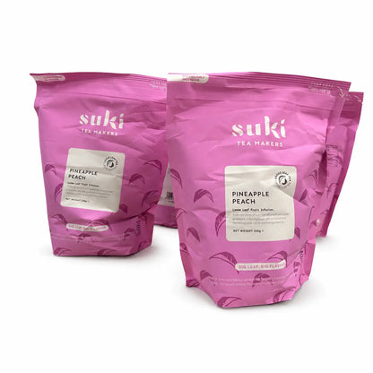 Suki Tea Pineapple Peach 250 g – herbata owocowa w opakowaniach z drobnymi uszkodzeniami wizualnymi, produkt outletowy